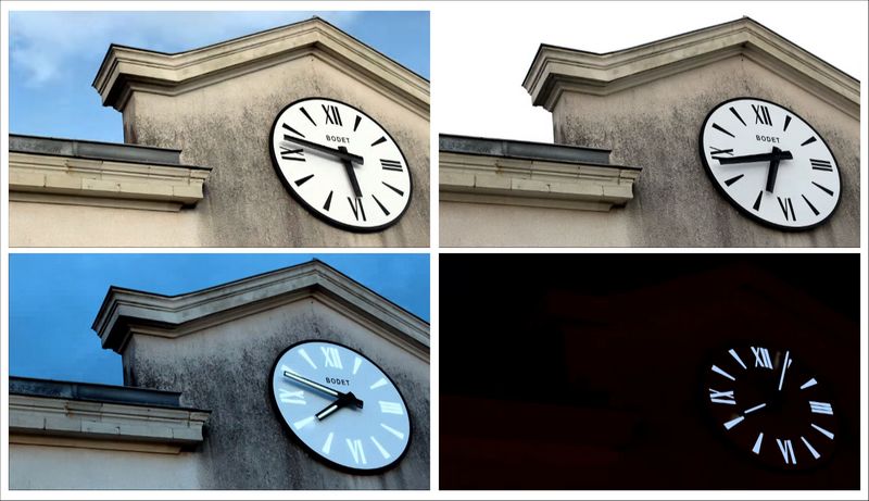 zegary wieżowe z
podświetleniem